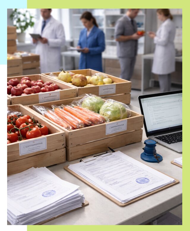 Сертификация овощей и фруктов в Мариинске от 8668 р. | Алешин-Мрн