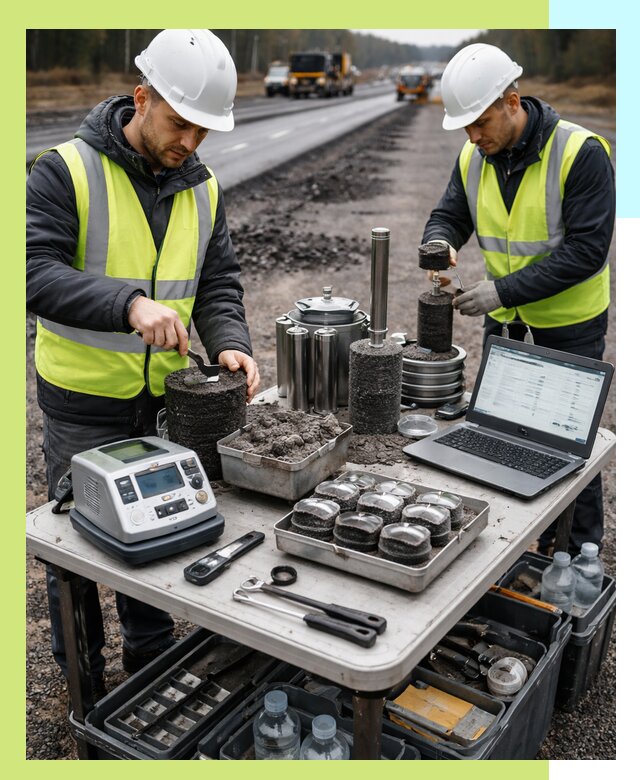 Сертификация асфальта: испытания и подтверждение в Мариинске