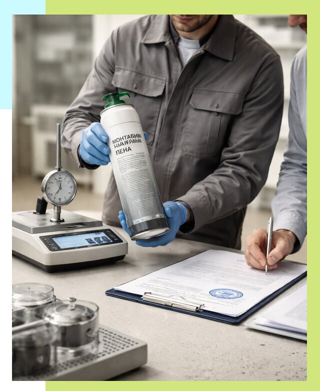 Сертификация монтажной пены в Мариинске от 15297 р. | Алешин-Мрн