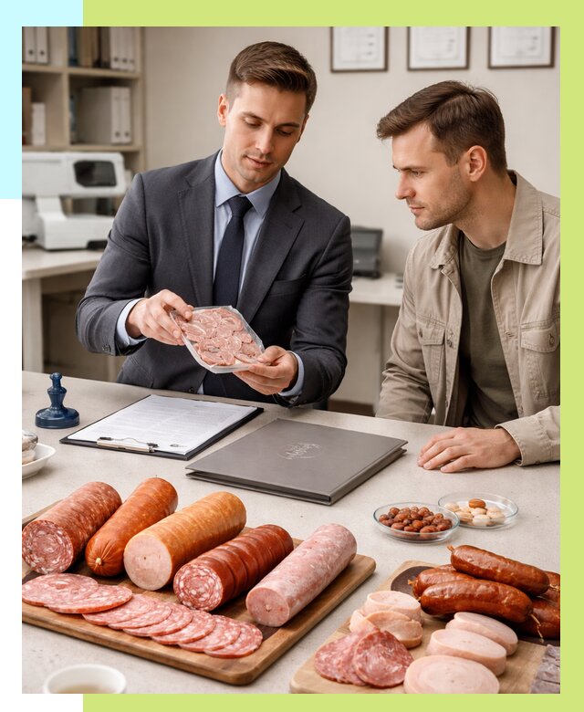 Сертификация колбасных изделий в Мариинске от 7649 р. | Алешин-Мрн