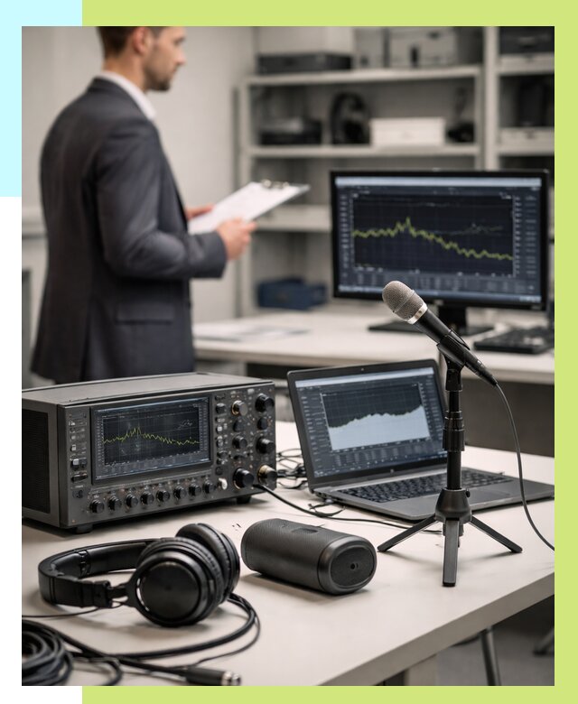 Сертификация аудиотехники в Мариинске от 15297 р., Алешин-Мрн