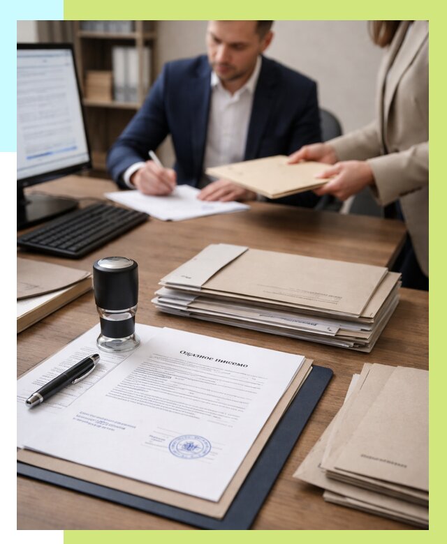 Отказное письмо для таможни в Мариинске от 3059 р, Алешин-Мрн