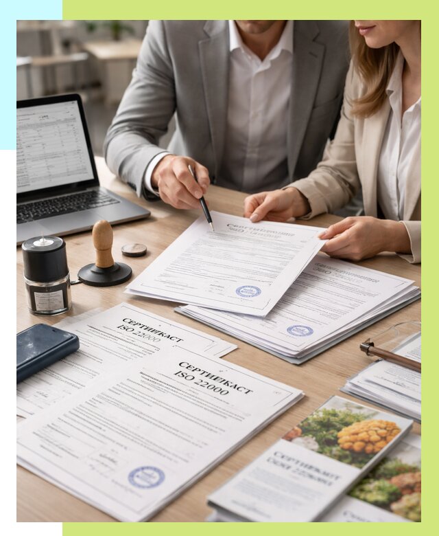 Сертификат ISO 22000 в Мариинске от 40792 р. под ключ | Алешин-Мрн